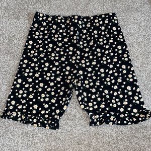 Not Available Floral Flare Bottom Biker Shorts